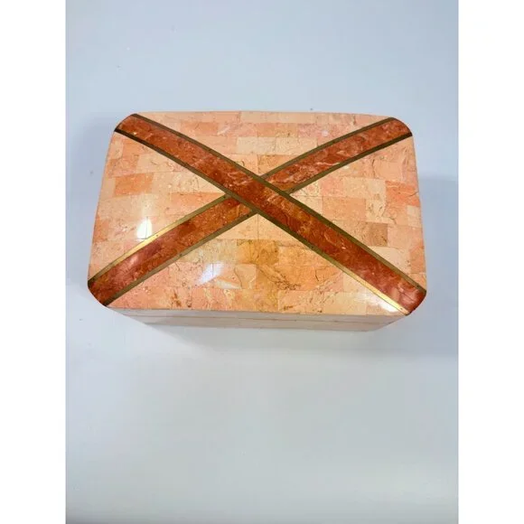 Marble Dresser Jewlery Boudier Box Maitland Smith Tessellated Stone Malachite